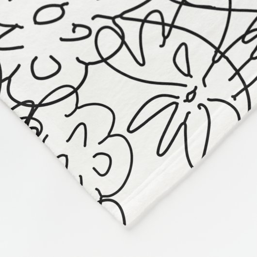 Dansende bloemen fleece deken (Hoek)