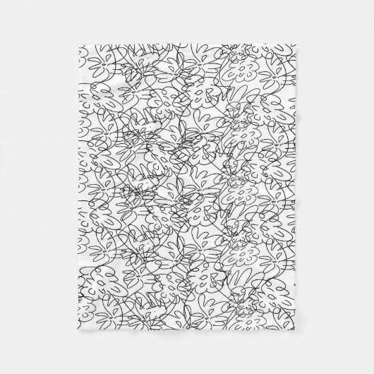 Dansende bloemen fleece deken (Voorkant)