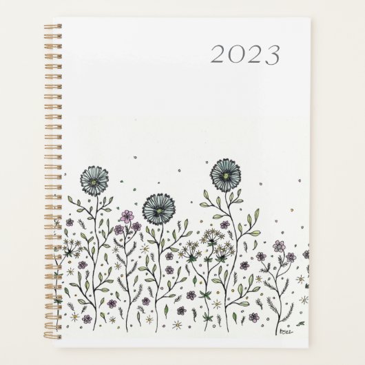 Dansende Bloemen in een Weiland 2023 Planner (Voorkant)