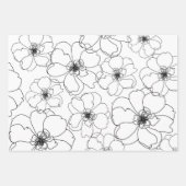 Dansende bloemen inpakpapier vel (Voorkant 3)