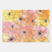 Dansende bloemen inpakpapier vel (Voorkant 2)