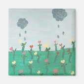 Dansende bloemen magneet (Voorkant)