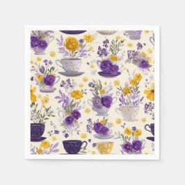 Dansende bloemen mokken servet