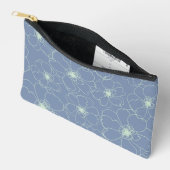 Dansende bloemen op blauw etui (Open)