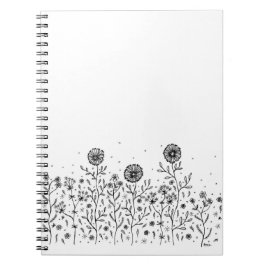 Dansende Bloemen op een Zomerweide Notitieboek