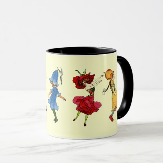 Dansende Bloemkinderen Mok (Voorkant rechts)