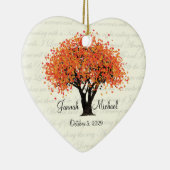 Dansende Blooms Trouwfoto Keramisch Ornament (Rechts)