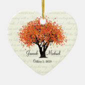 Dansende Blooms Trouwfoto Keramisch Ornament (Voorkant)