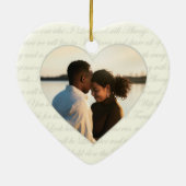 Dansende Blooms Trouwfoto Keramisch Ornament (Achterkant)