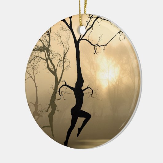 Dansende bomen keramisch ornament (Links)