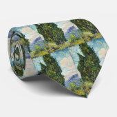 Dansende bomen onder de levendige hemel, van Gogh Stropdas (Opgerold)