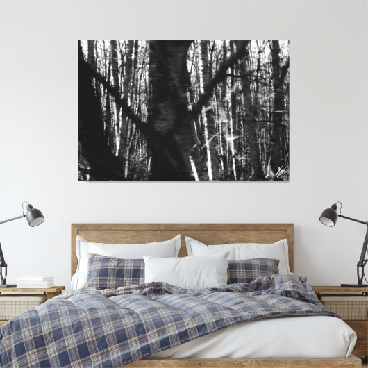 Dansende bomen op 525 Whidbey Island Canvas Afdruk (Insitu (Slaapkamer))