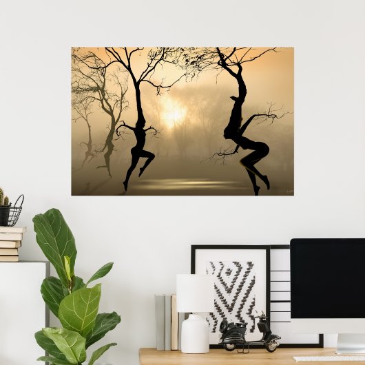 Dansende bomen poster (Thuiskantoor)