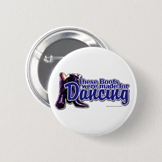 Dansende Boots Ronde Button 5,7 Cm (Voorkant /achterkant)