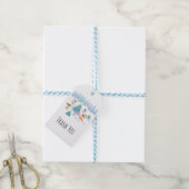 Dansende bosdieren Kerstdank Cadeaulabel (Met Touw)