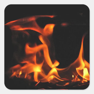 Dansende brandvertragers vierkante sticker