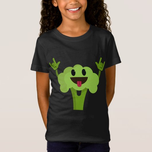 Dansende Broccoli Grappige Plantaardige Danser Veg T-shirt (Voorkant)
