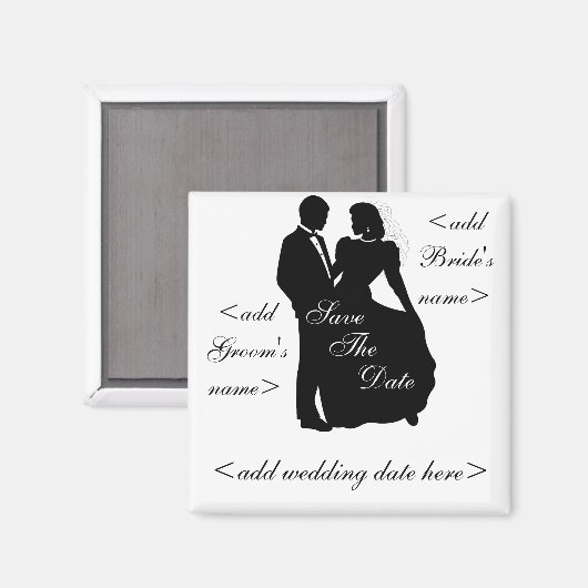 Dansende bruid en bruidegom magneet (Voorkant / Achterkant)