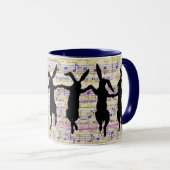Dansende Bunnies Coffee-Mok Mok (Voorkant rechts)