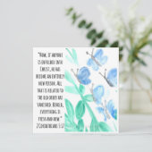 Dansende Butterflies Bedankkaart (Staand voorkant)