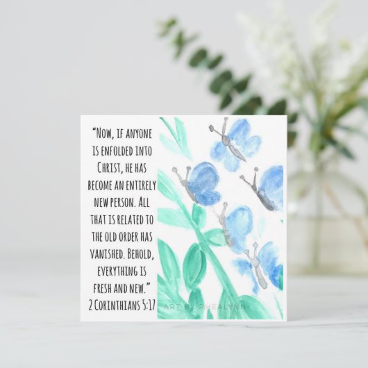 Dansende Butterflies Bedankkaart (Staand voorkant)