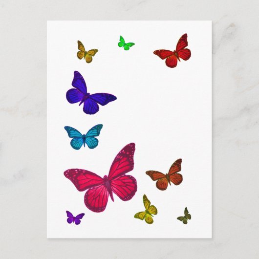 Dansende Butterflies Briefkaart (Voorkant)