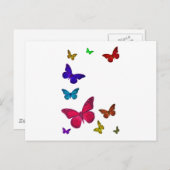 Dansende Butterflies Briefkaart (Voorkant / Achterkant)