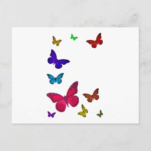 Dansende Butterflies Briefkaart (Voorkant)