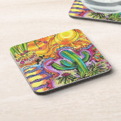 Dansende cactus bier onderzetter (Linkerzijde)