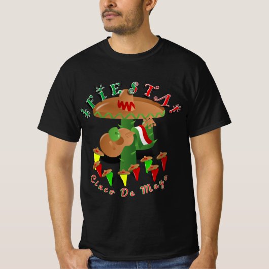 Dansende Cactus Cinco De Mayo T-shirt (Voorkant)