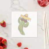 Dansende Cactus met Mustache in Sombrero Servet (Insitu)