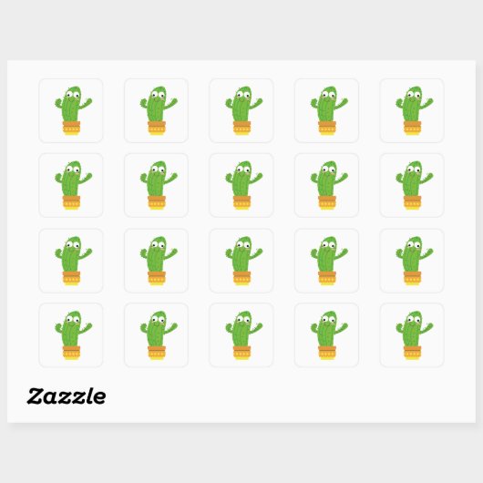 Dansende Cactus Sticker (Vel)