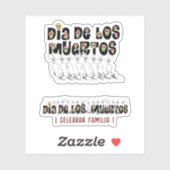 Dansende Calaveras Dia De Los Muertos Sticker (Vel)