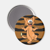 Dansende Cartoon Cat Magneet (Voorkant / Achterkant)