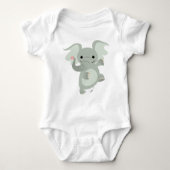 Dansende Cartoon Elephant Baby Apparel Romper (Voorkant)