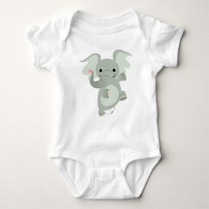 Dansende Cartoon Elephant Baby Apparel Romper