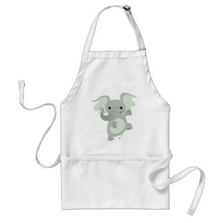 Dansende Cartoon Elephant Cooking Apron Standaard Schort