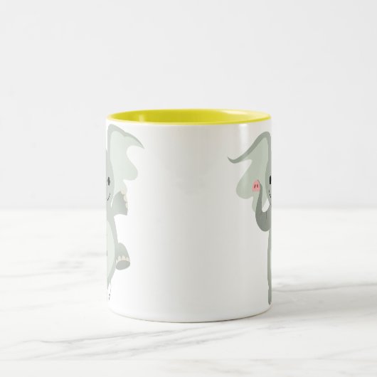 Dansende Cartoon Elephant Mok (Center)