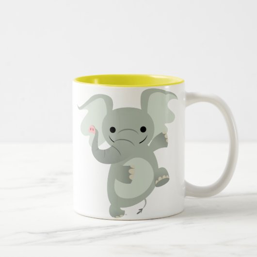 Dansende Cartoon Elephant Mok (Rechts)