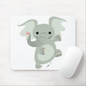 Dansende Cartoon Elephant Mousepad Muismat (Met muis)