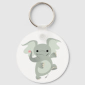 Dansende Cartoon Elephant Sleutelhanger (Voorkant)