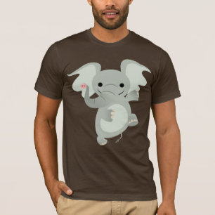Dansende Cartoon Elephant T-Shirt