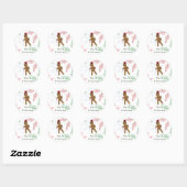 Dansende Cartoon Gingerbread Man Ronde Sticker (Vel)