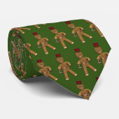 Dansende Cartoon Gingerbread Man Stropdas (Opgerold)