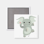 Dansende Cartoon olifantenmagneet Magneet (Voorkant / Achterkant)