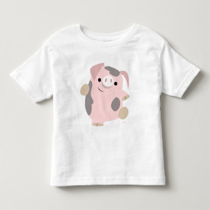 Dansende Cartoon Pig Children apparel Kinder Shirts