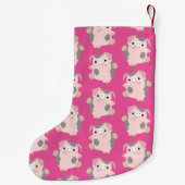 Dansende Cartoon Pig Pattern Kerstmis stoppen Kleine Kerstsok (Achterkant)