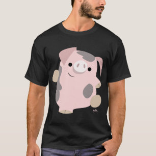 Dansende Cartoon Pig T-shirt