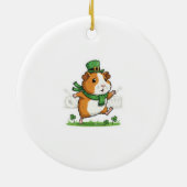 Dansende Cavia Kabouter St.Patrick's Dag Keramisch Ornament (Achterkant)