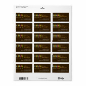 Dansende champagneglazen retro schattig bubbellabe etiket (Full Sheet)